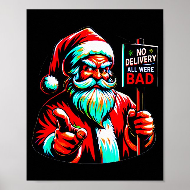 Póster No Delivery, All Were Bad, Santa's Humorous Christ (Frente)