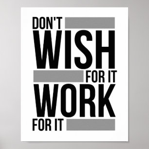 Póster No desee para él el trabajo para él