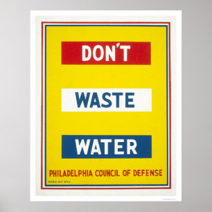 Póster No desperdiciar el agua