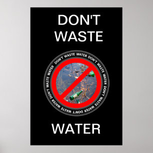 Póster No desperdicies agua