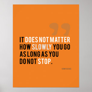 Póster no detenga la cita motivacional inspiradora