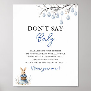 Póster No digas a la bebé asador chino Baby Shower