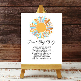 Póster No digas baby Boho Sun Retro Aquí viene el sol