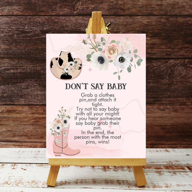 Póster No digas bebé de Western Cowgirl Rodeo (Subido por el creador)