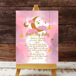 Póster No digas bebé Twinkle Twinkle Little Star Pink