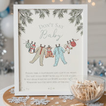 No digas juego de Baby Shower Baby Winter