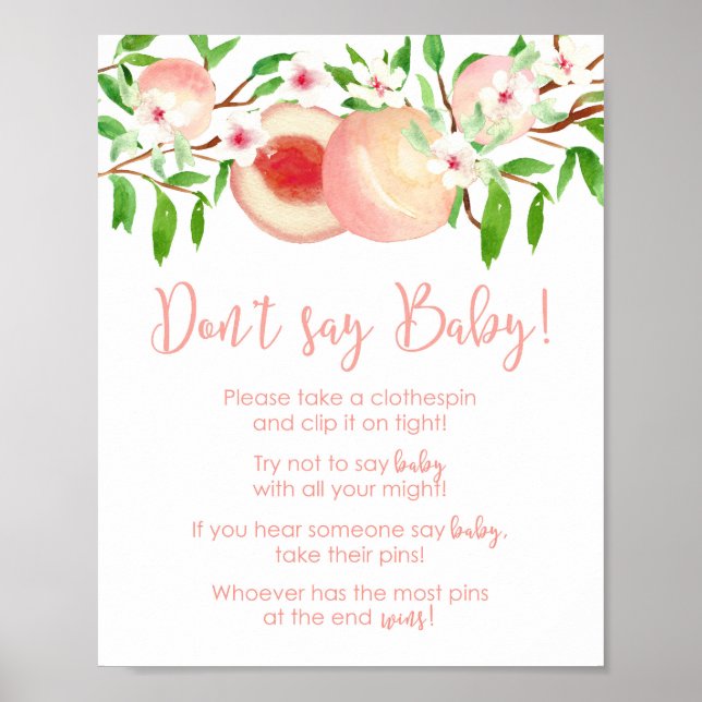 Póster No digas juegos de actividad de Baby Pins para la  (Frente)