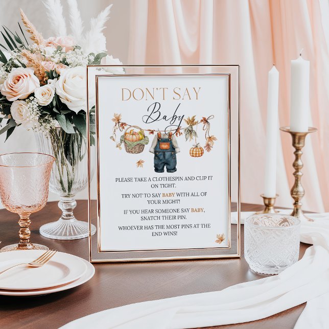 Póster No digas que el Rótulo de bebé calabaza un Baby Sh (Subido por el creador)