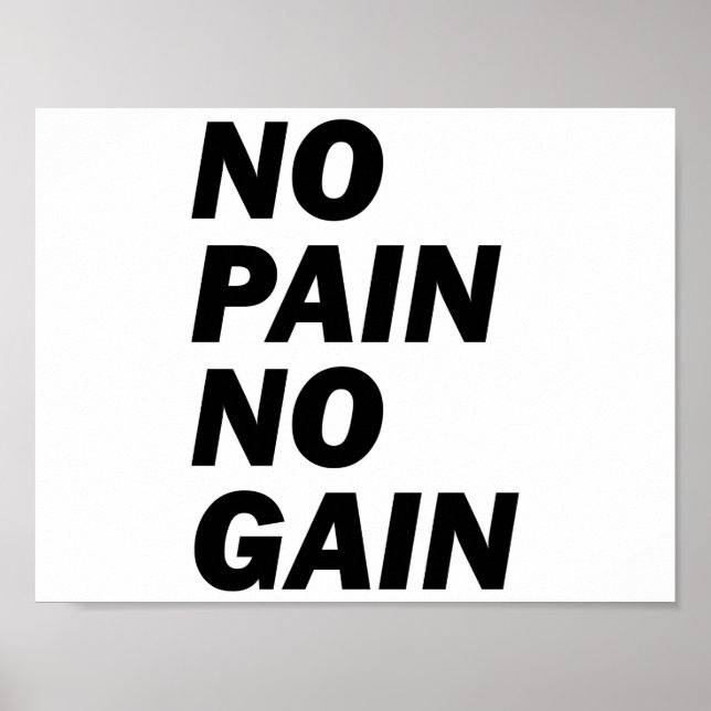 PÓSTER NO DOLOR NI POSTER DE GANANCIA (Frente)