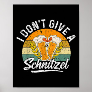 Póster No doy a una mujer alemana graciosa de Schnitzel