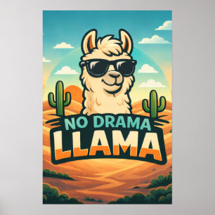 Póster No Drama Llama - Reino de las Criaturas