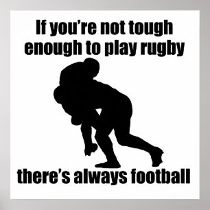Póster No duro bastante jugar a rugbi