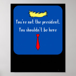 Póster No el presidente - Azul