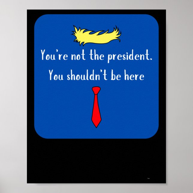 Póster No el presidente - Azul (Frente)
