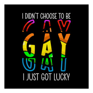 Póster No Elegí Ser Gay Simplemente Tuve Suerte Orgullo M