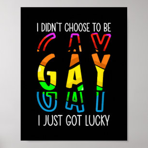 Póster No Elegí Ser Gay Solo Tuve Suerte Orgullo M
