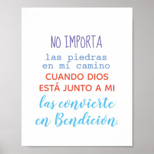 Póster - No emprendemos las piedras en mi camino..