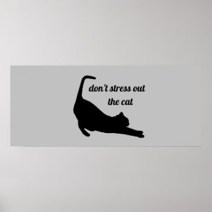 Póster No enfades al Poster gracioso del gato