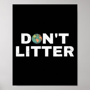 Póster No ensuciar el ambiente del Día de la Tierra