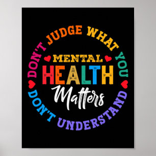 Póster No Entiendes la Conciencia de la Salud Mental Verd