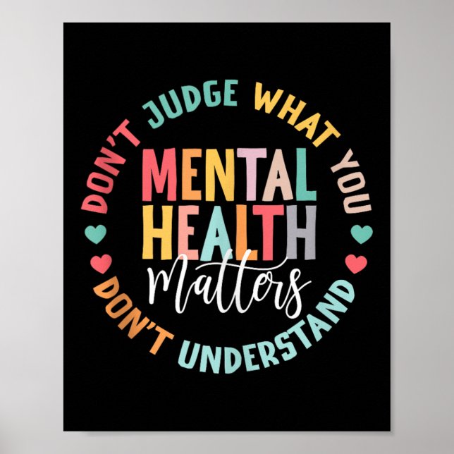 Póster No Entiendes La Salud Mental Como Conciencia (Frente)