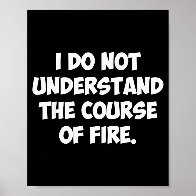 Póster No entiendo el curso de fuego  (Frente)
