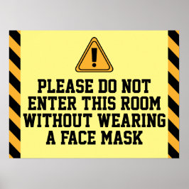 Póster No entrar sin máscara
