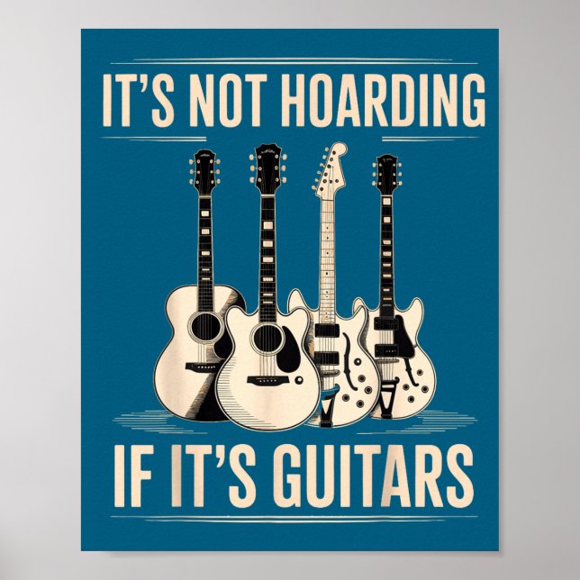Póster No Es Acaparar Si Guitarras Guitarra (Frente)