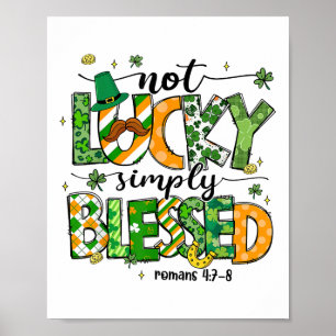 Póster No Es Afortunado Simplemente Bendecido St Patricks