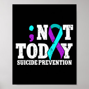 Póster No es ahora la prevención del suicidio la concienc