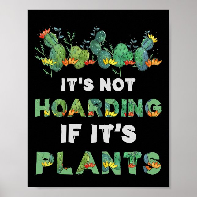 Póster No Es Alojamiento Si Sus Plantas Agarran Cactus (Frente)