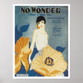 Póster No Es De Extrañar Que Te Amo La Portada Vintage De