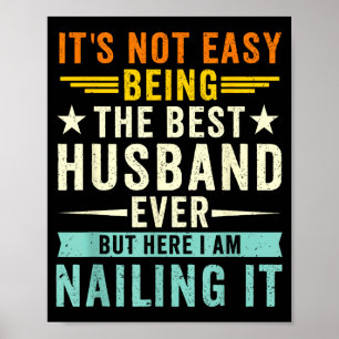 Póster No es fácil ser el marido divertido marido esposa