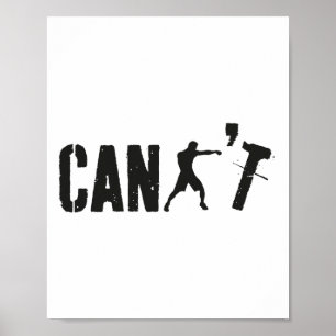 Póster No es gracioso el juego de boxeador entrenador de 