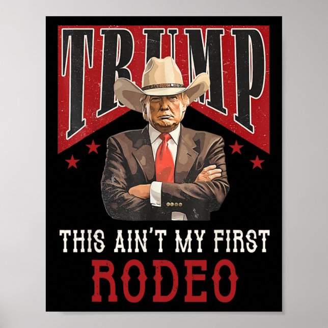 Póster No es la primera camiseta de rodeo de Western Cowb (Frente)