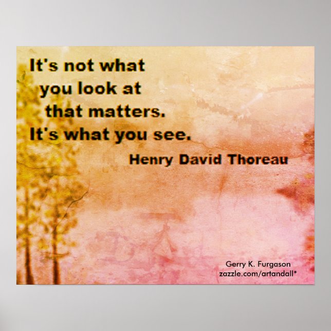 PÓSTER NO ES LO QUE MIRAS A THOREAU (Frente)