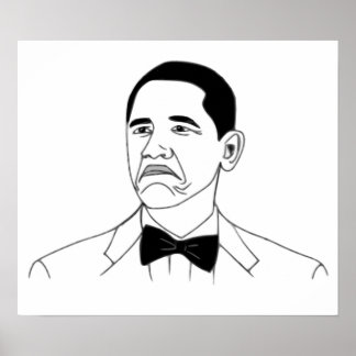 Póster No es malo el meme de la ira de Barack Obama