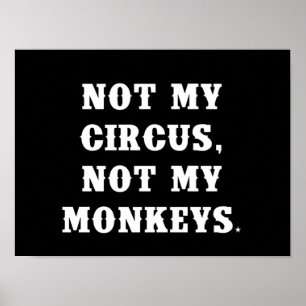 Póster No es mi circo, no mis monos