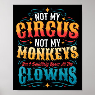 Póster No Es Mi Circo No Mis Monos Pero Conozco A Todos L