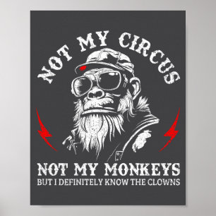 Póster No Es Mi Circo No Son Mis Monos Dicho Divertido De