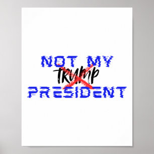 Póster No es mi presidente (di no al racismo)