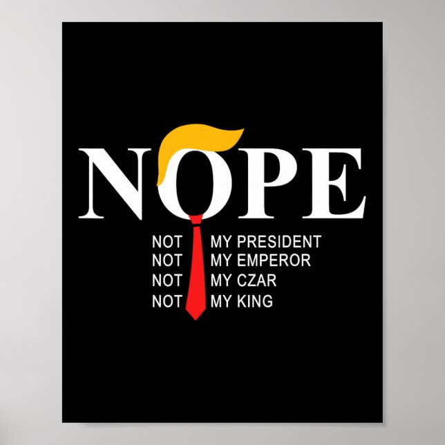 Póster No es mi presidente King Funny Trump (Frente)
