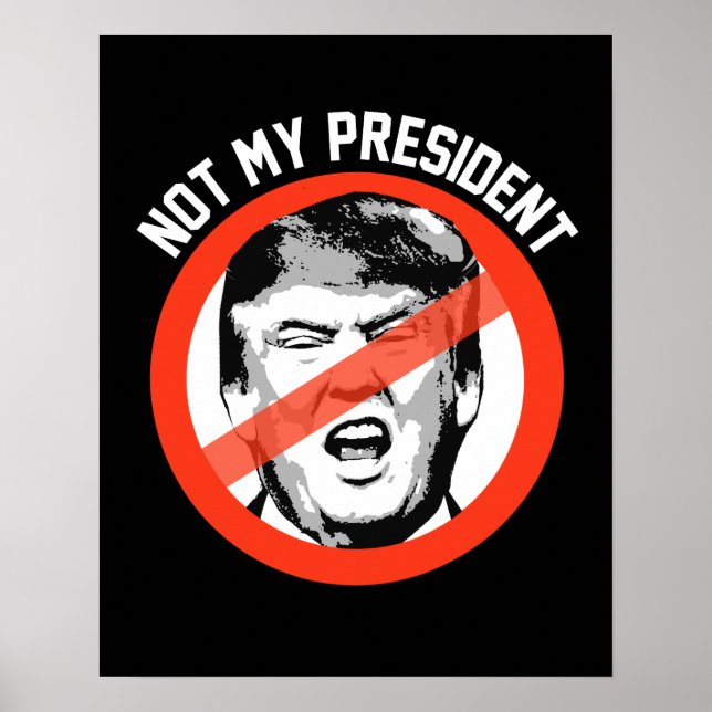 Póster No es mi presidente - Stop Trump Symbol — Anti-Tru (Frente)