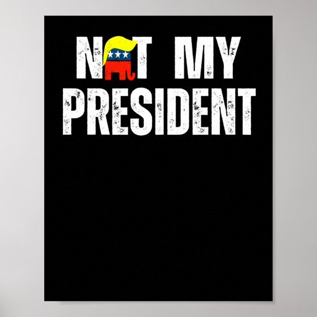 Póster No es mi presidente Trump 2025 (Frente)