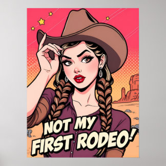 Póster No es mi primera película de rodeo-Poster-retro