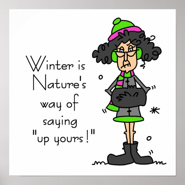 Póster No es un fanático del invierno (Frente)