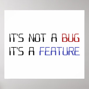 Póster No es un insecto de la codificación que es una