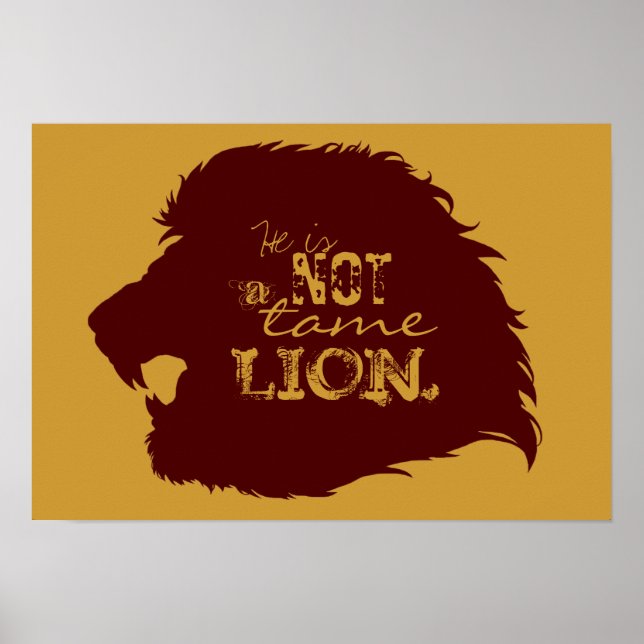 Póster No es un Poster de león tame (Frente)