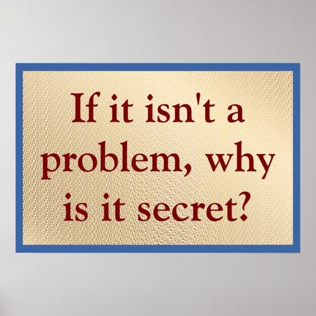 Póster No es un Problema Por Qué Secreto (Frente)