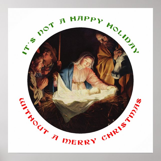Póster No es una feliz festividad sin una Feliz Navidad (Frente)